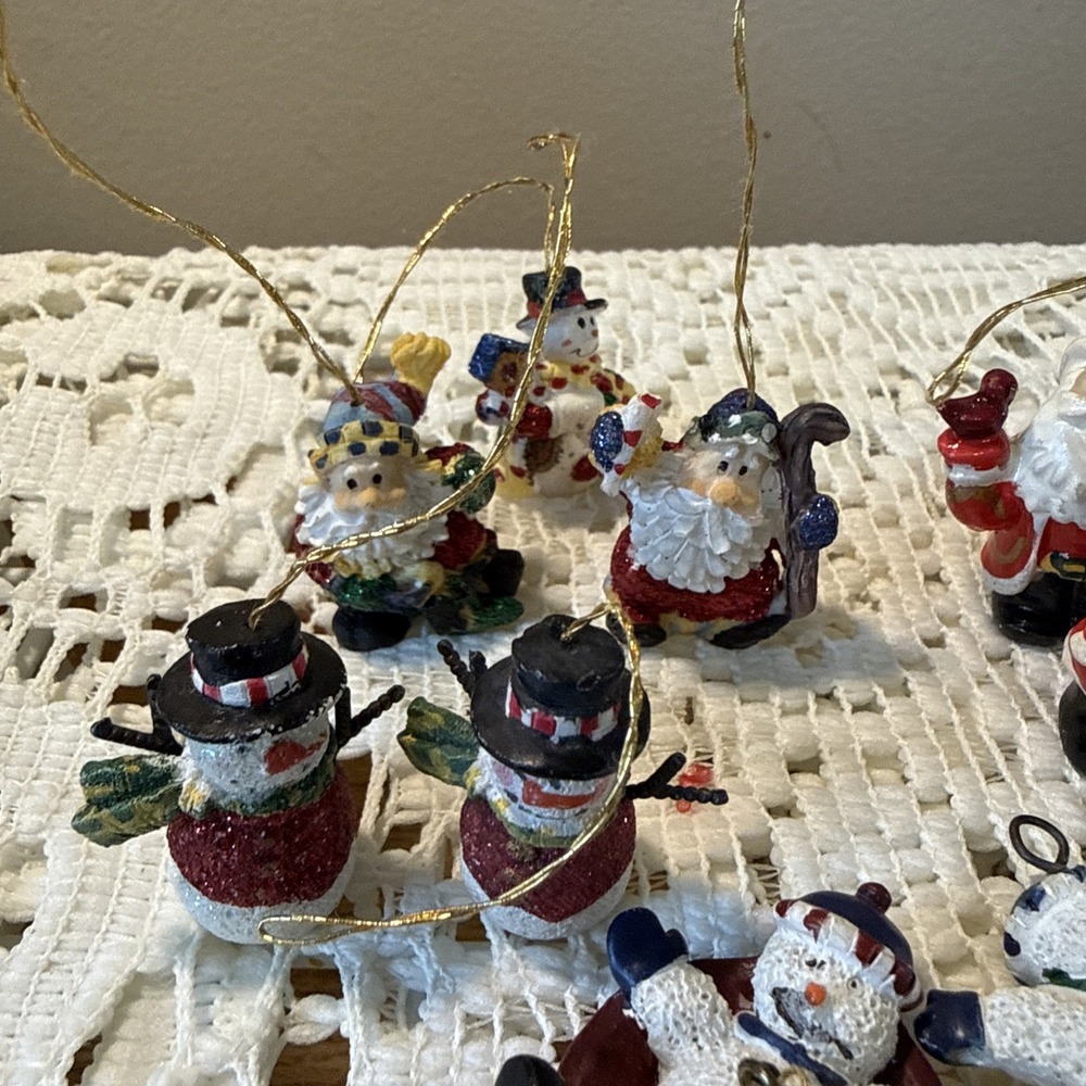 Lot 14-Miniature Mini Christmas Tree Ornaments - Picture 2 of 6